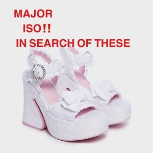 SugarThrillz Dance Card Wedge Heels ISO!!